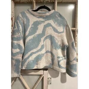 Anthropologie Sleeping On Snow size medium mock neck marble sweater